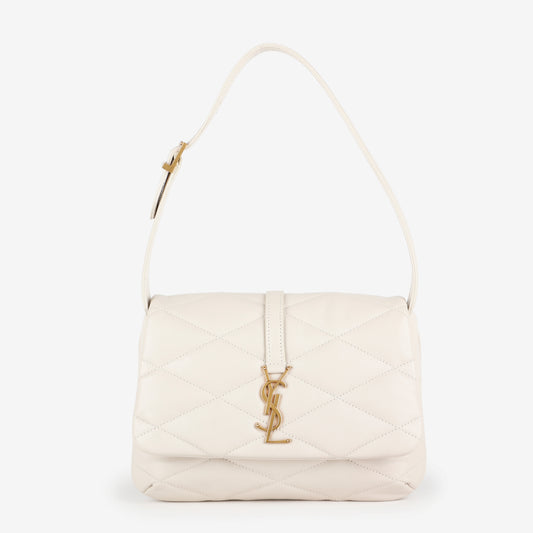 Le 5 A 7 Quilted Shoulder Bag, Chalk White