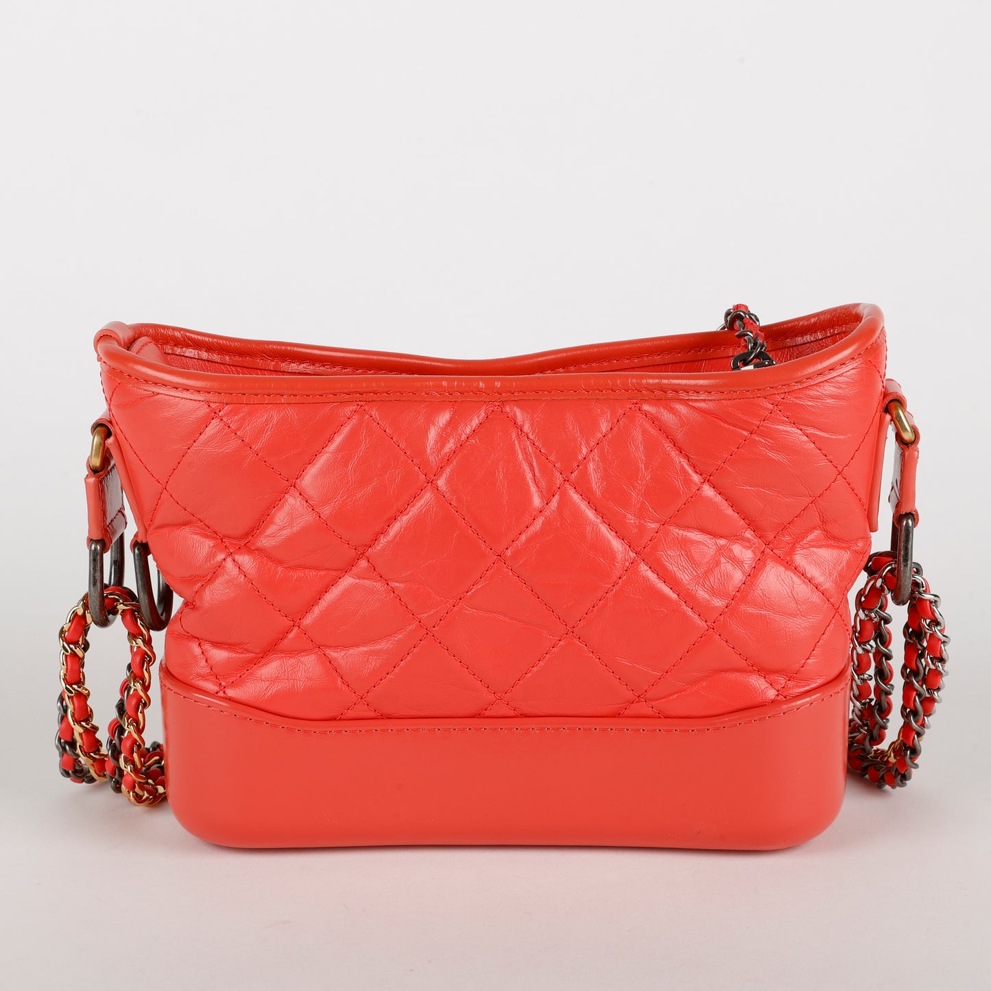 Small Gabrielle Hobo, Coral Aged Calfskin
