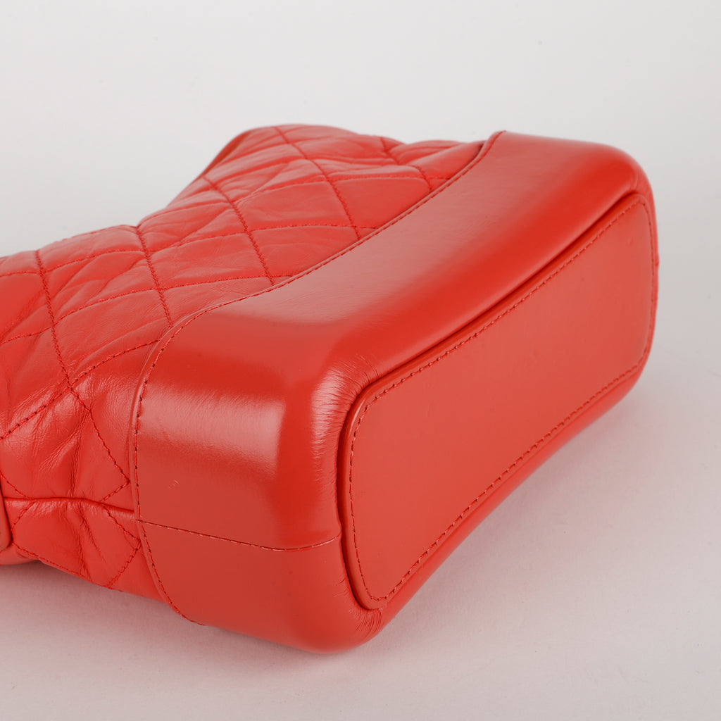 Small Gabrielle Hobo, Coral Aged Calfskin