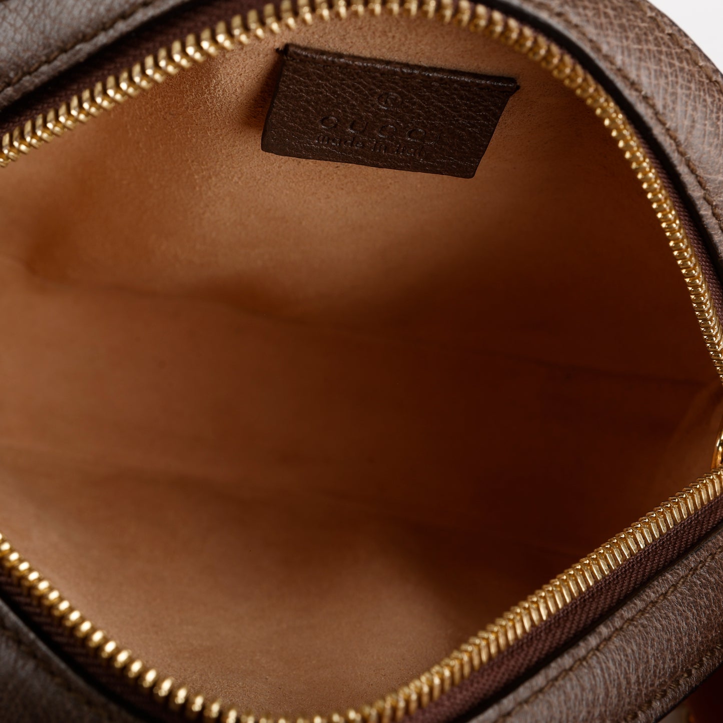 Mini Ophidia Round Shoulder Bag, Canvas