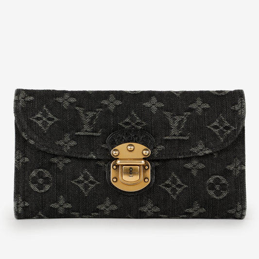 Amelia Wallet, Dark Denim