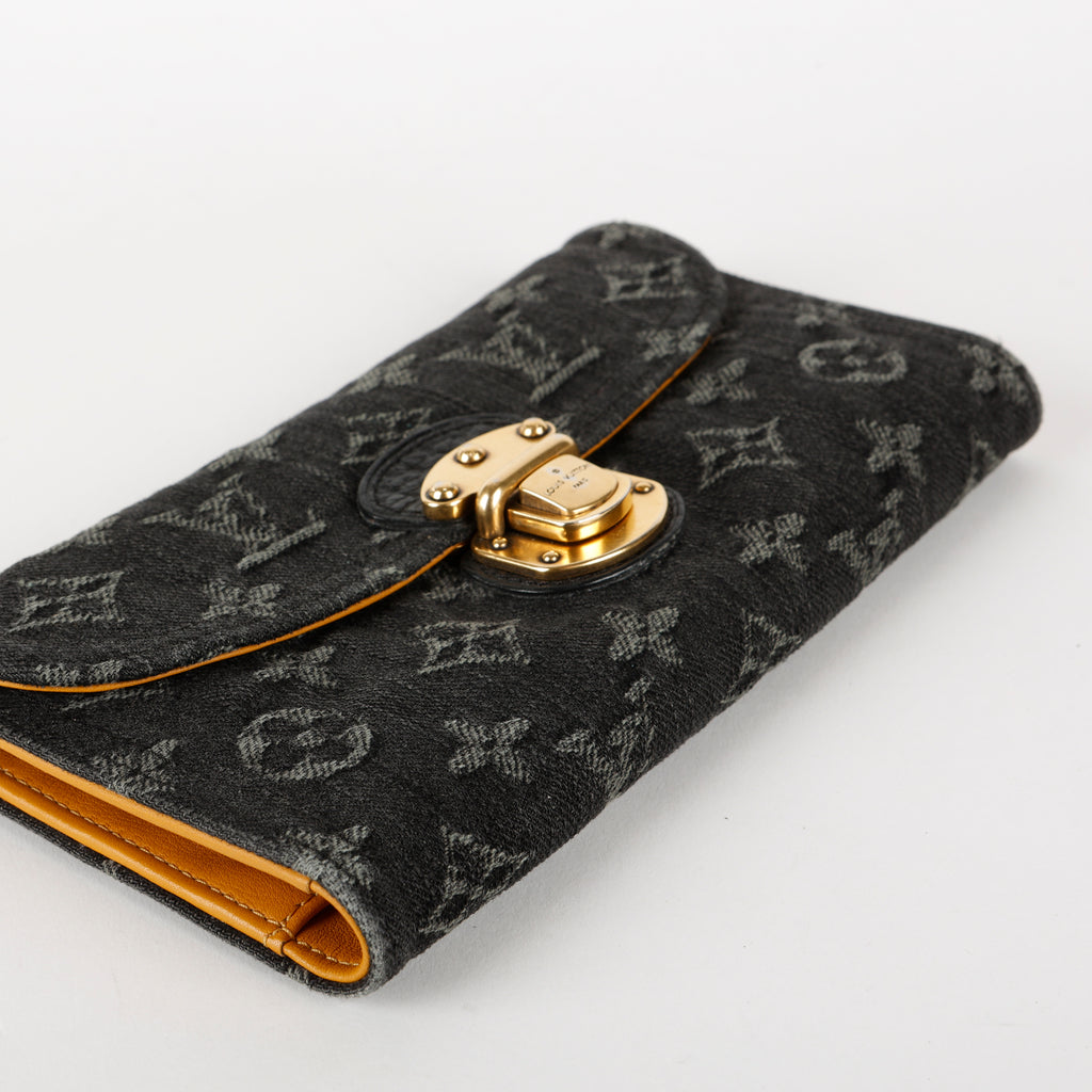 Amelia Wallet, Dark Denim