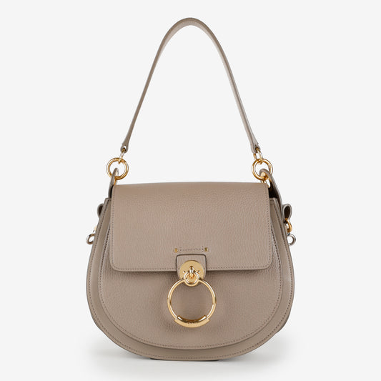 Medium Tess Shoulder Bag, Motty Grey