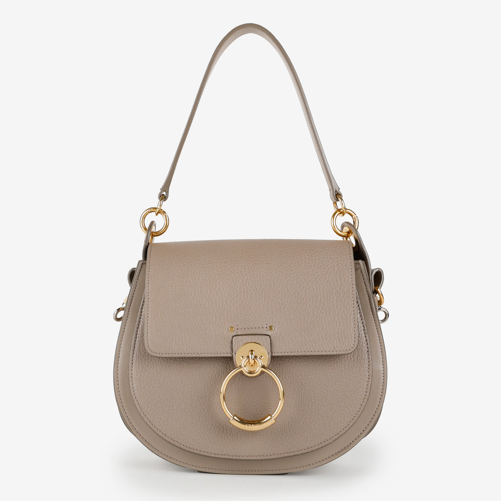 Medium Tess Shoulder Bag, Motty Grey