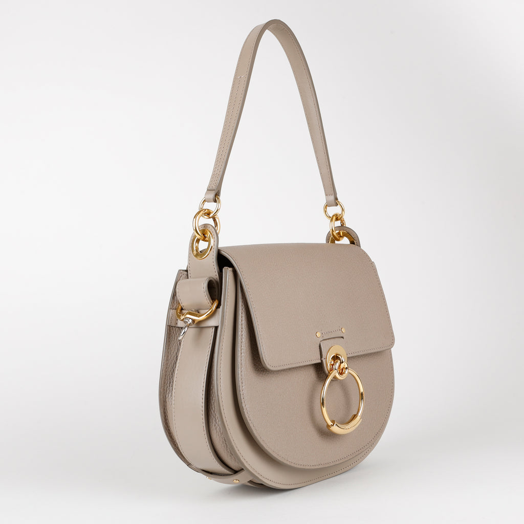 Medium Tess Shoulder Bag, Motty Grey