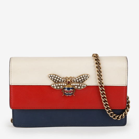 Queen Margaret Wallet on Chain, Red/White/Blue