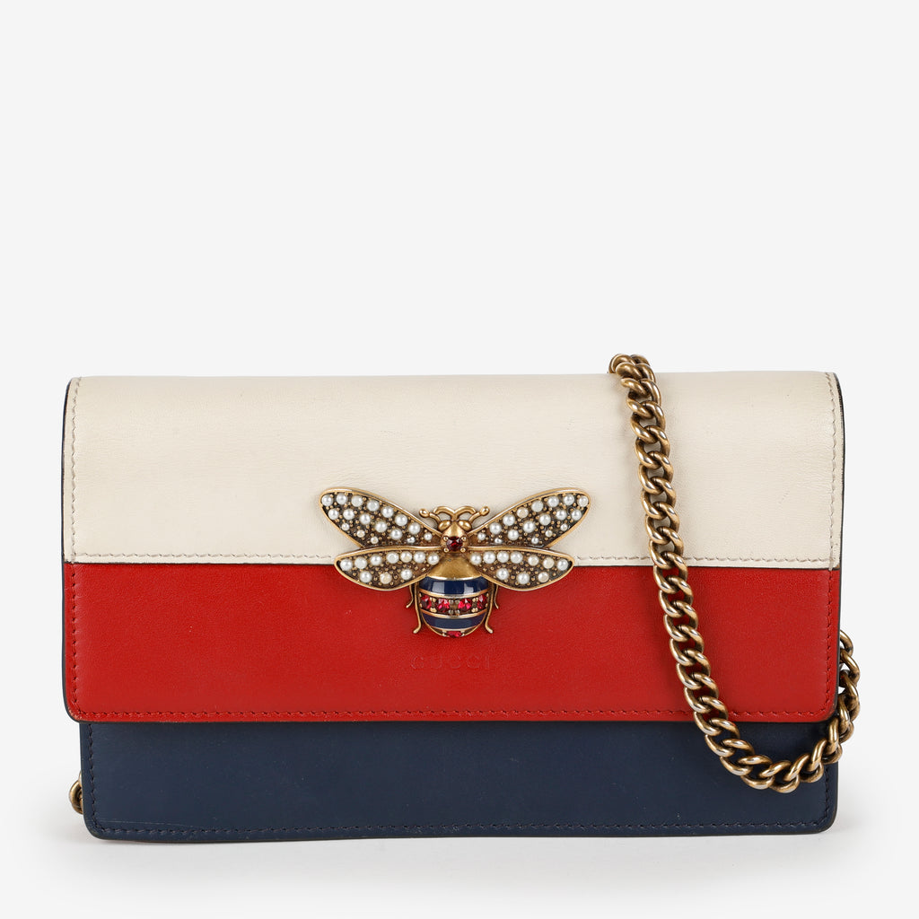 Queen Margaret Wallet on Chain, Red/White/Blue