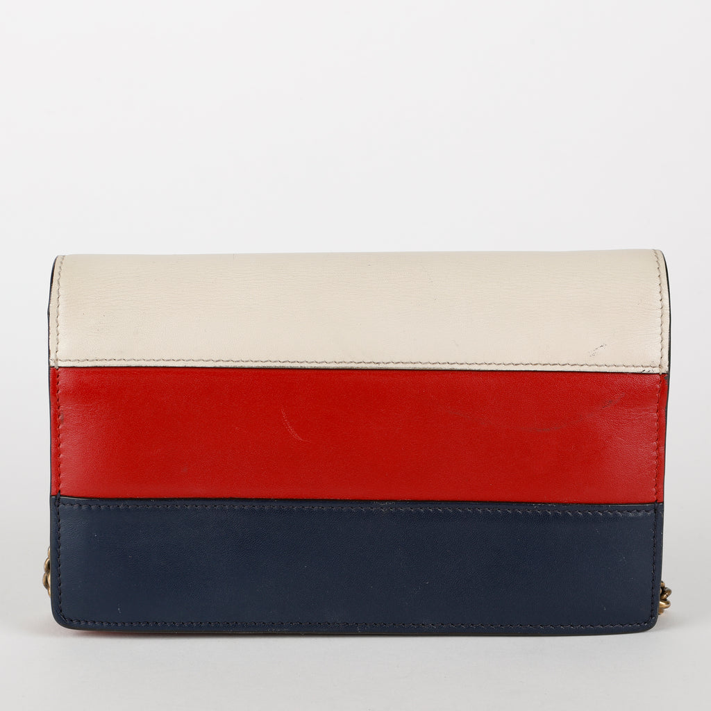 Queen Margaret Wallet on Chain, Red/White/Blue