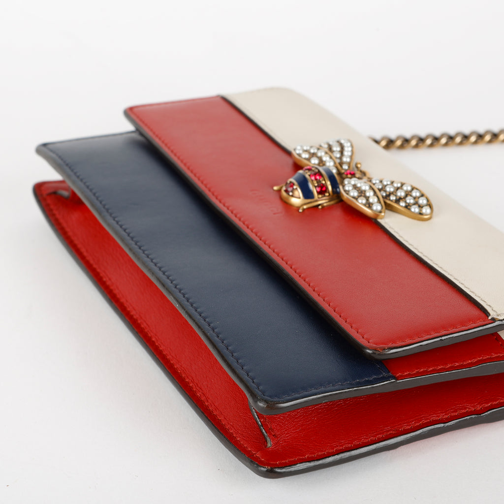 Queen Margaret Wallet on Chain, Red/White/Blue