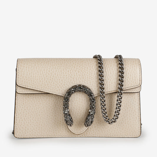 Super Mini Dionysus Wallet on Chain, Cream