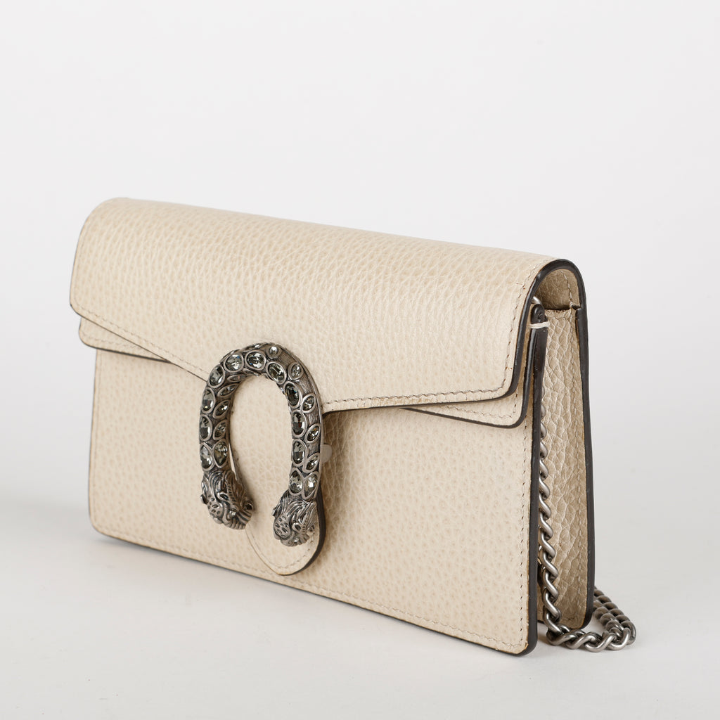 Super Mini Dionysus Wallet on Chain, Cream