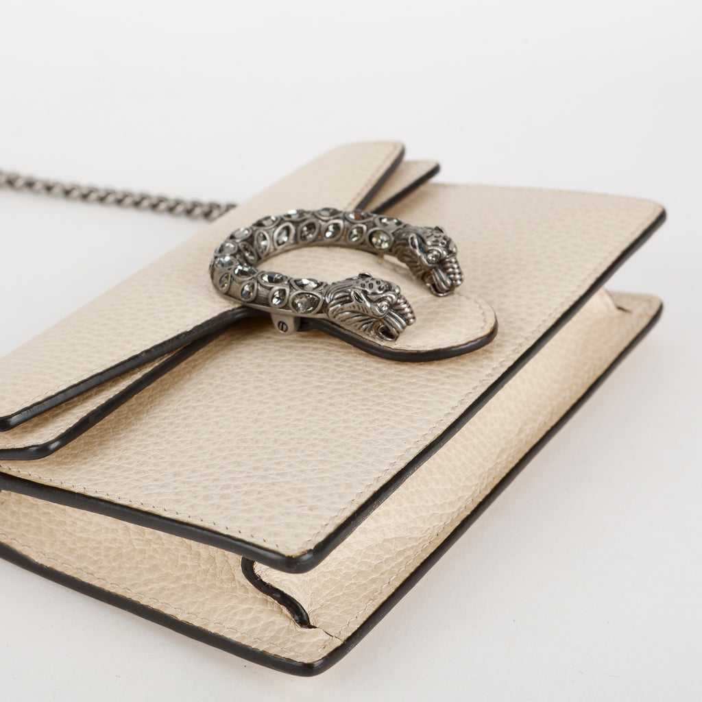 Super Mini Dionysus Wallet on Chain, Cream