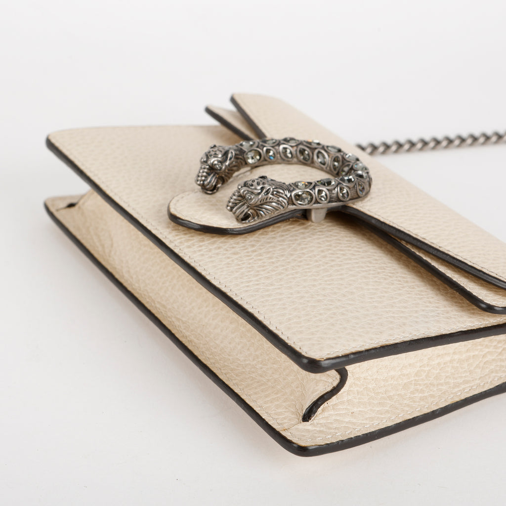 Super Mini Dionysus Wallet on Chain, Cream