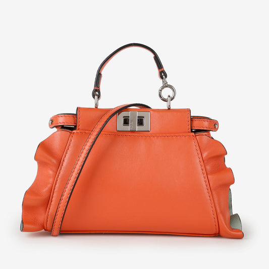 Micro Ruffle Peekaboo, Peach/Mint