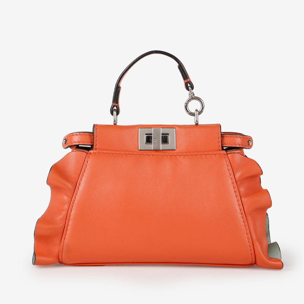 Micro Ruffle Peekaboo, Peach/Mint