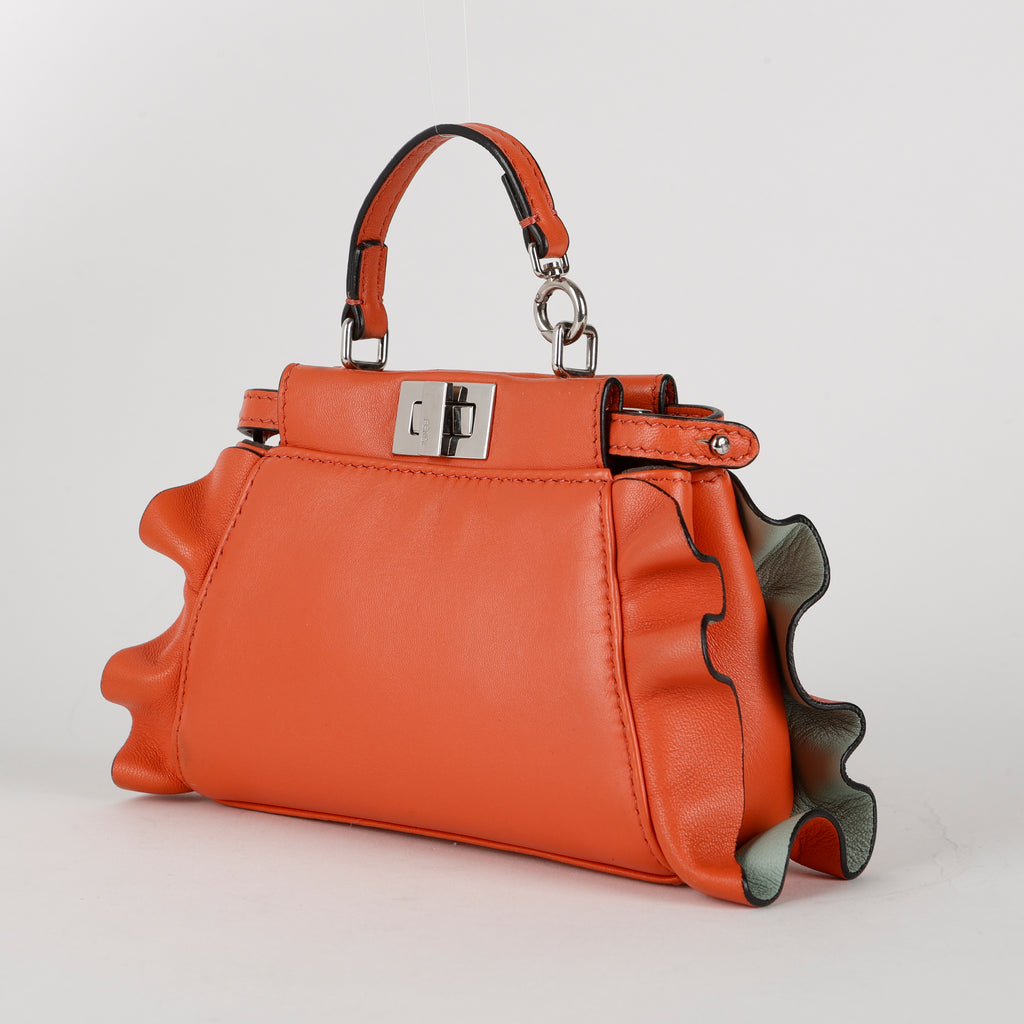 Micro Ruffle Peekaboo, Peach/Mint