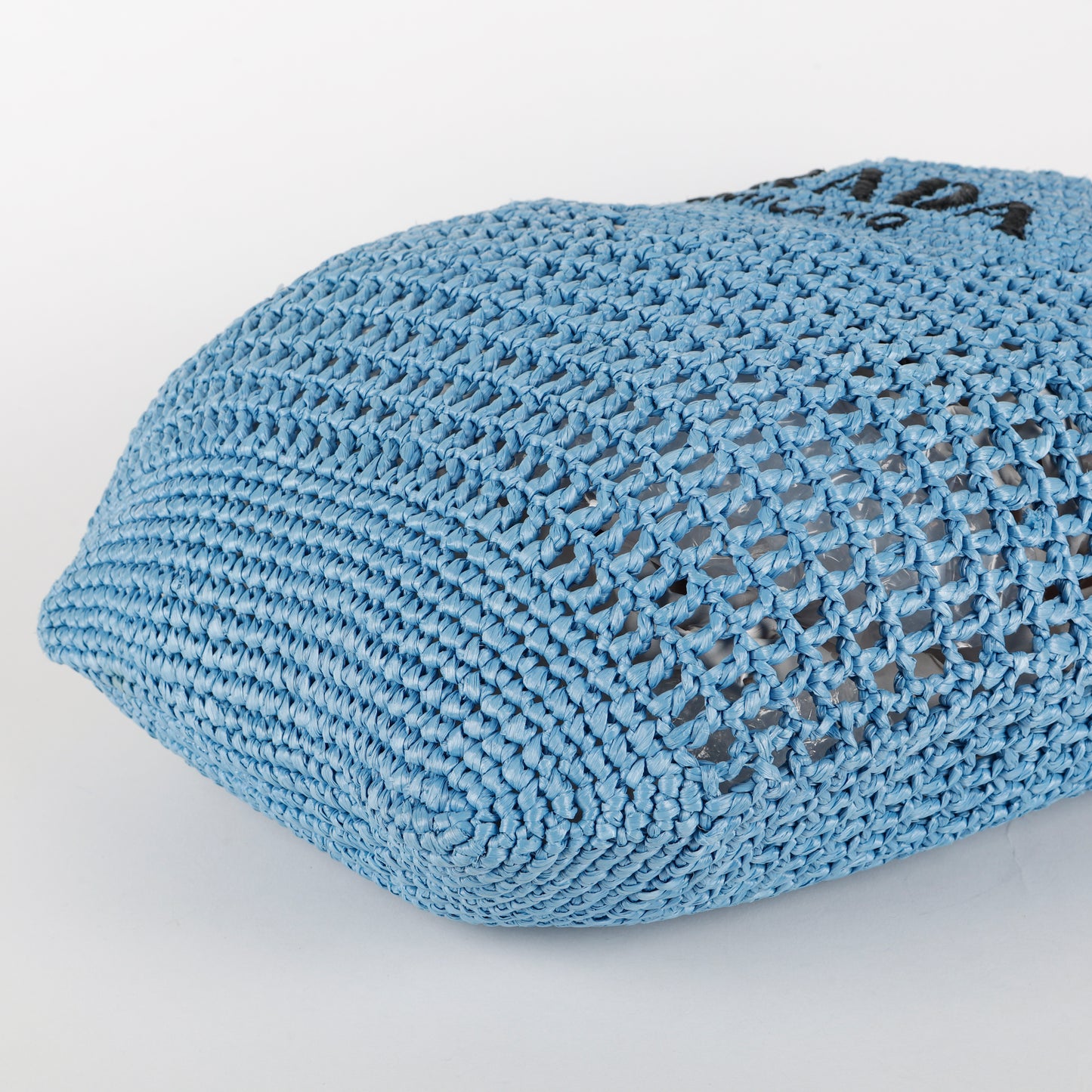 Hobo Raffia Crochet Tote, Blue