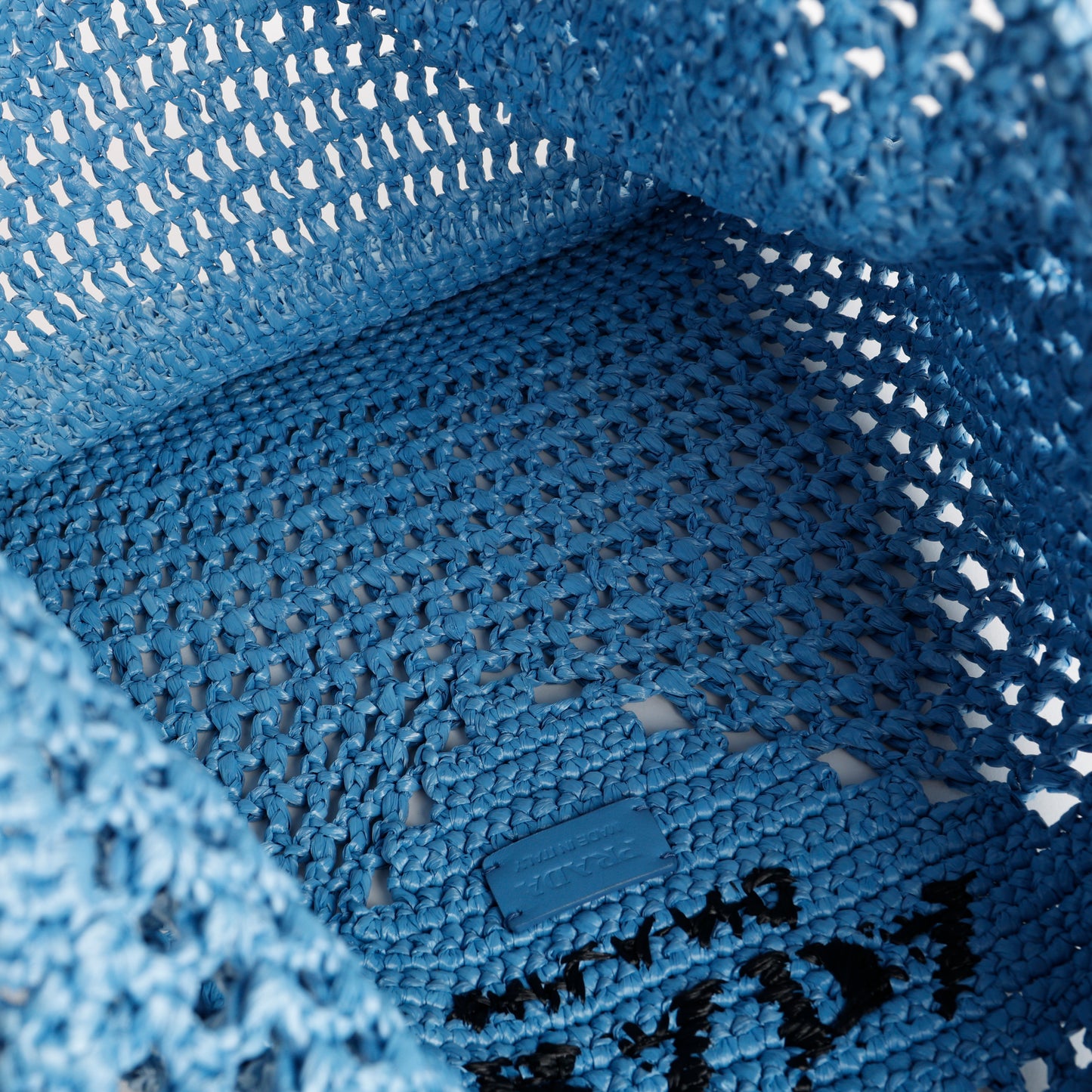 Hobo Raffia Crochet Tote, Blue