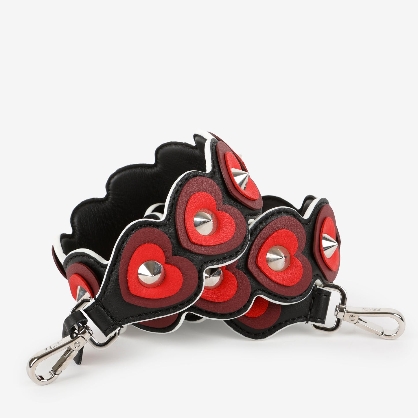 Dolce Heart Spike Studded Strap You, Black/Multicolor
