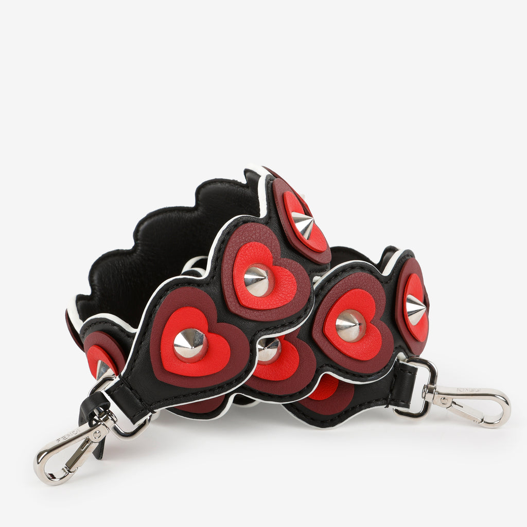 Dolce Heart Spike Studded Strap You, Black/Multicolor