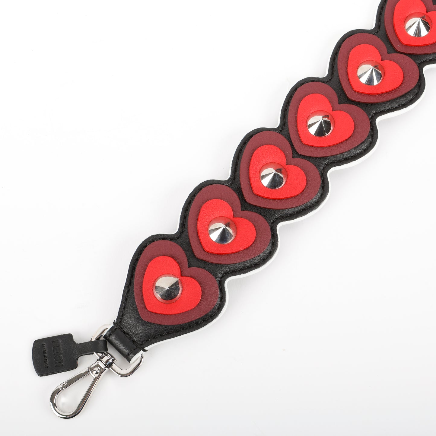 Dolce Heart Spike Studded Strap You, Black/Multicolor