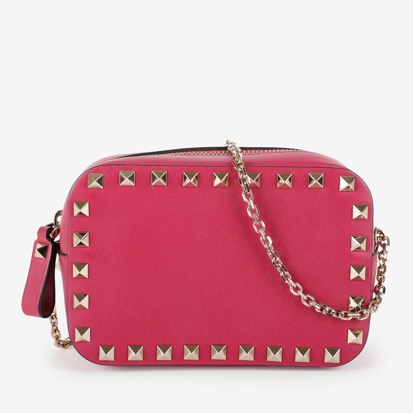 Mini Colorblock Rockstud Camera Bag, Fuchsia