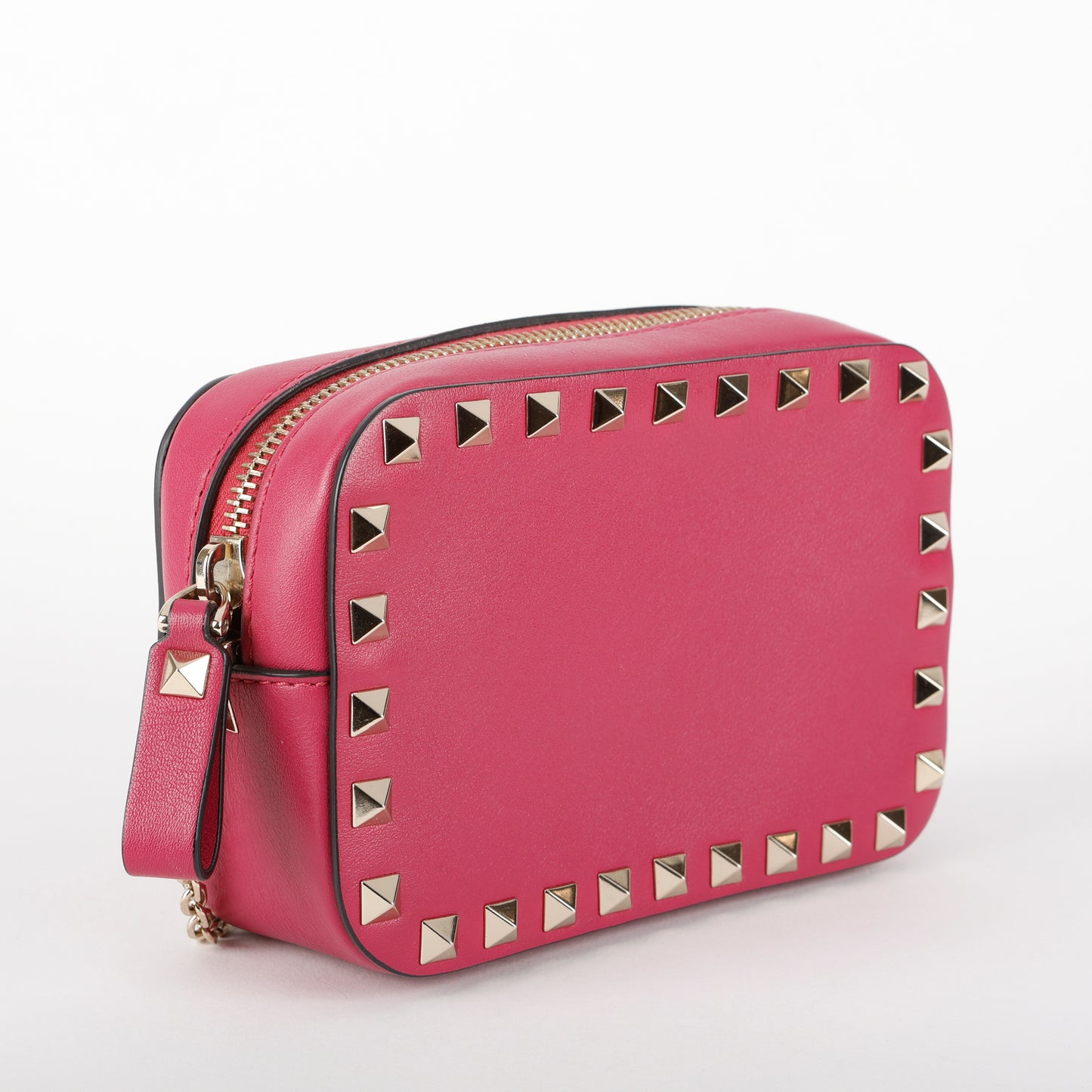 Mini Colorblock Rockstud Camera Bag, Fuchsia