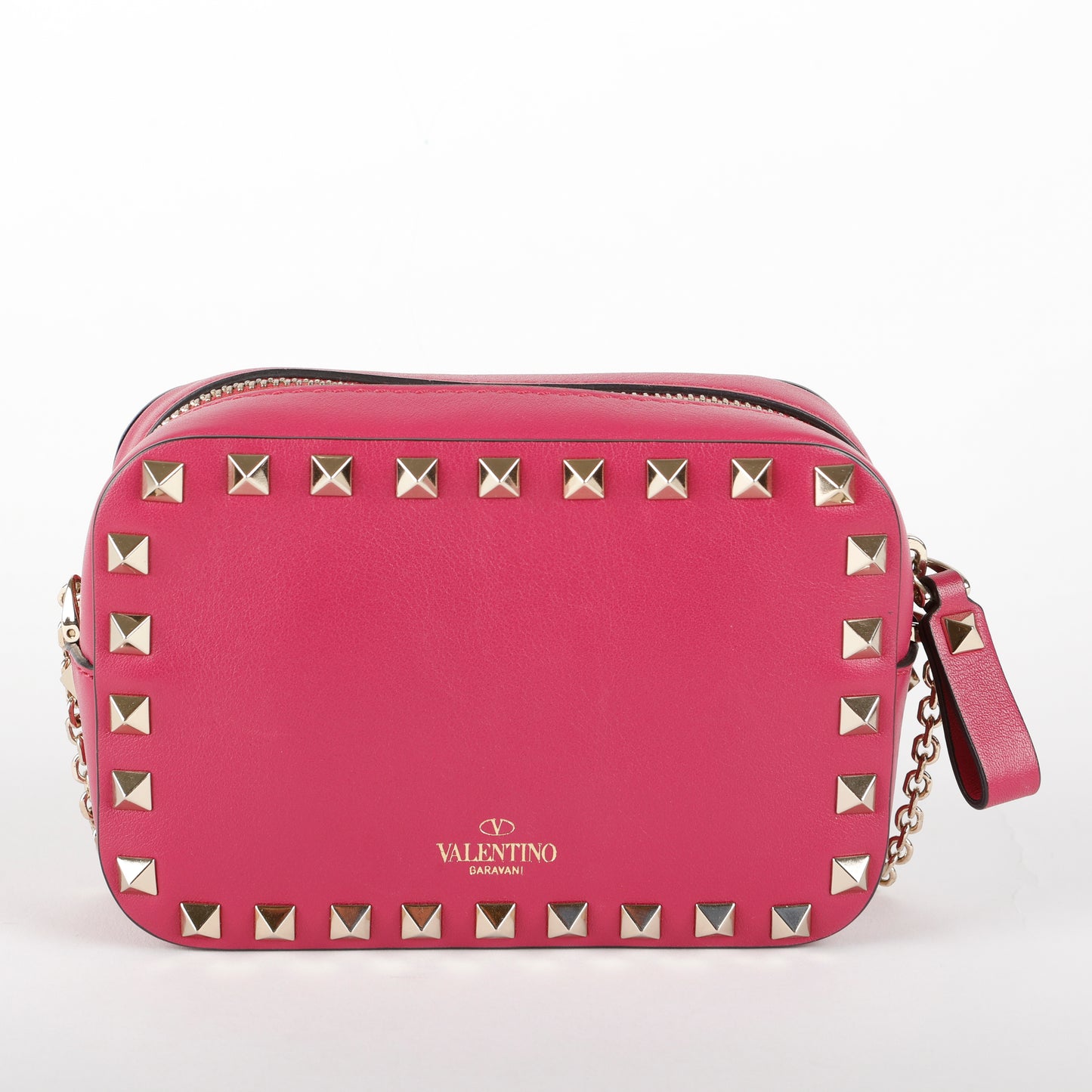 Mini Colorblock Rockstud Camera Bag, Fuchsia