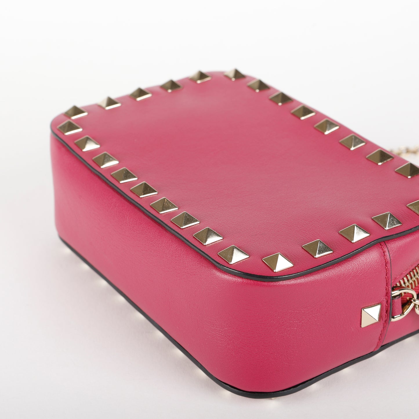 Mini Colorblock Rockstud Camera Bag, Fuchsia