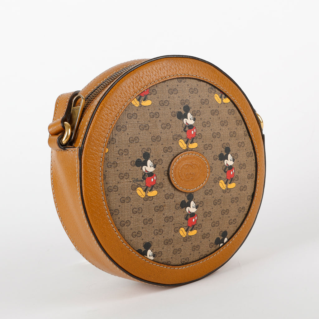 GG X Disney Mini Round Shoulder Bag, Canvas/Brown #1