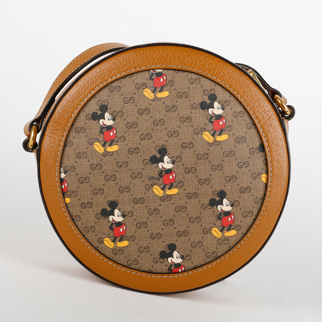 GG X Disney Mini Round Shoulder Bag, Canvas/Brown #1