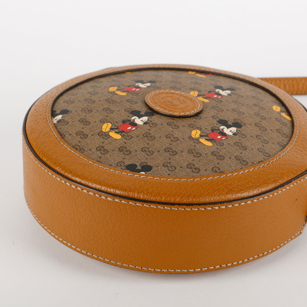 GG X Disney Mini Round Shoulder Bag, Canvas/Brown #1
