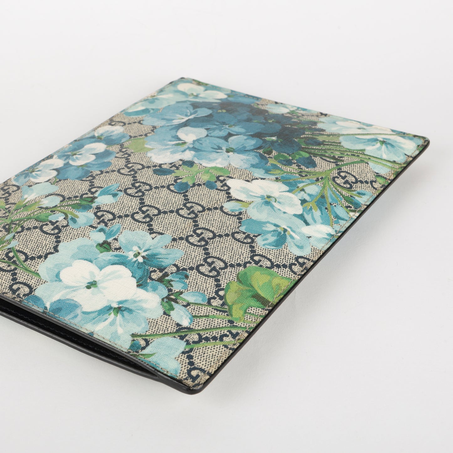 GG Blooms Zipped Pouch, Blue/Black (Missing Strap)
