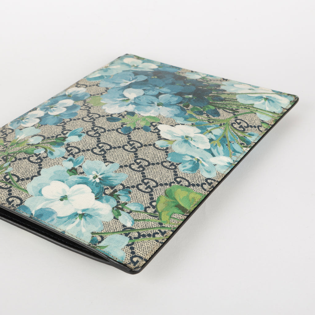 GG Blooms Zipped Pouch, Blue/Black (Missing Strap)
