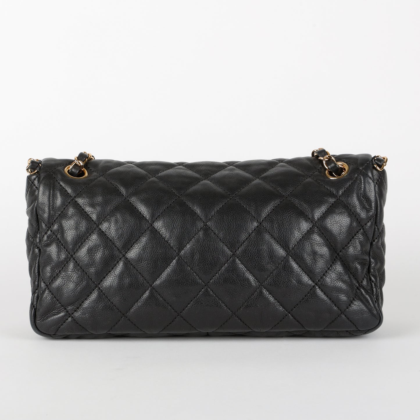 Medium Chain Me Flap Bag, Black Lamsbkin