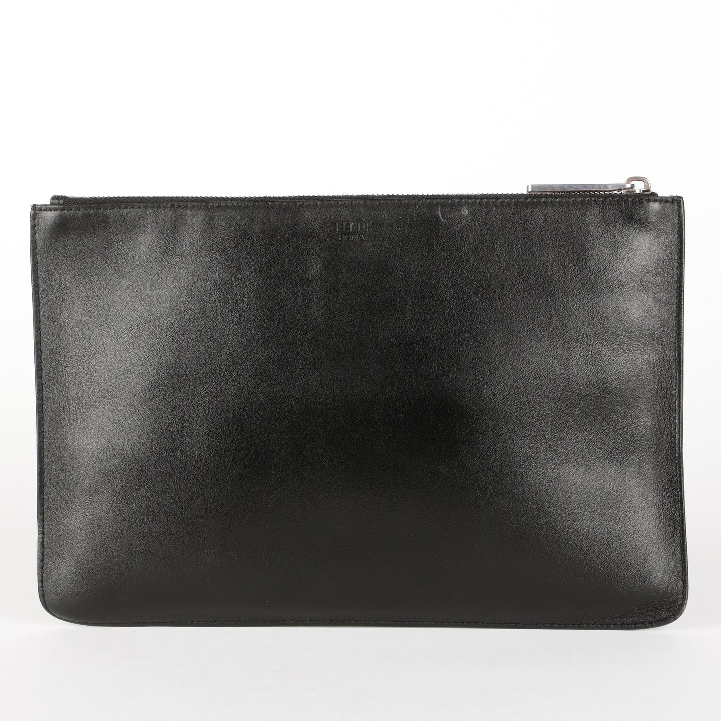 Crystal Karlito Zip Pouch, Black