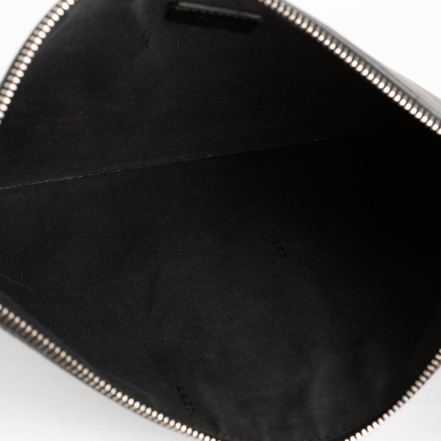 Crystal Karlito Zip Pouch, Black