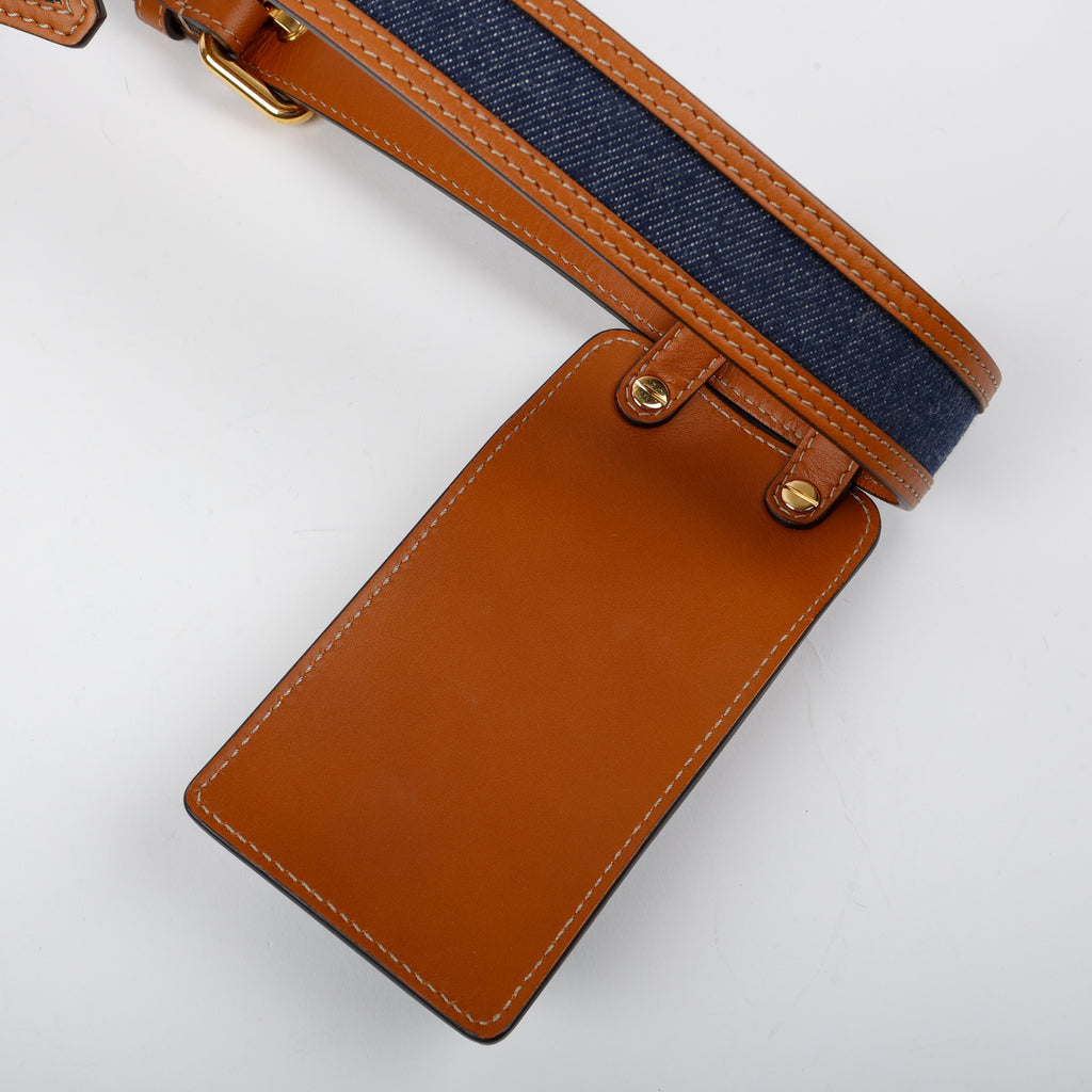 Multi Accessory Belt, Denim/Brown Calfskin