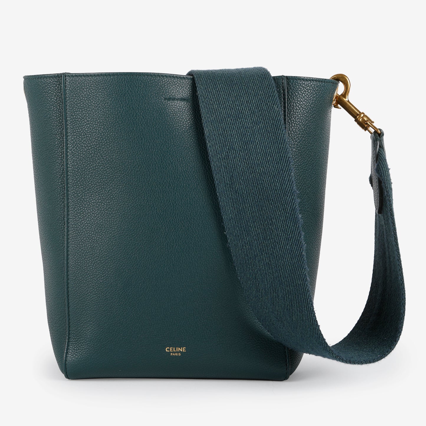 Small Sangle Bag, Green Grained Calfskin