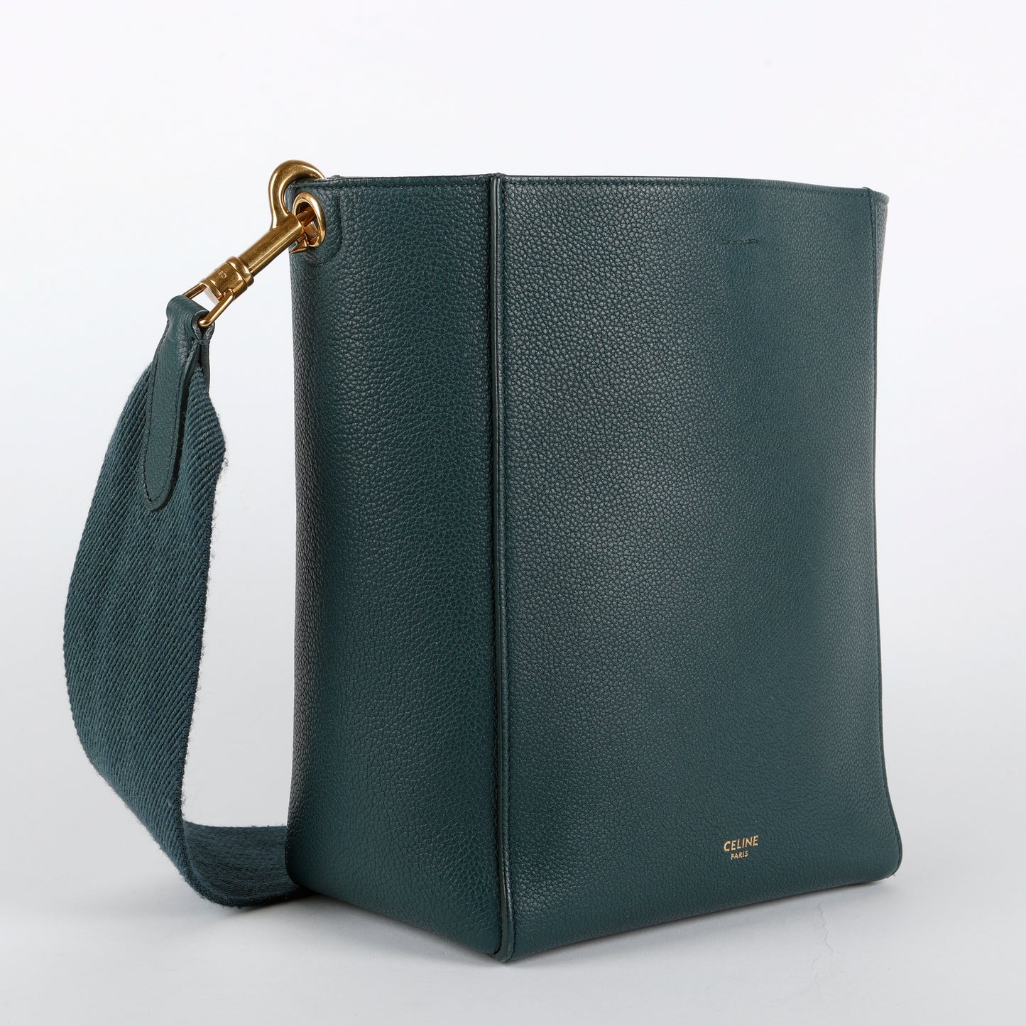 Small Sangle Bag, Green Grained Calfskin