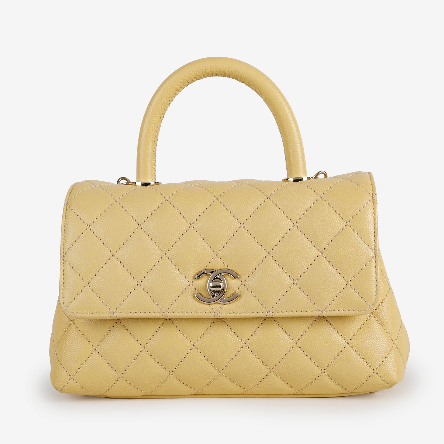 Small Coco Handle, Yellow Caviar