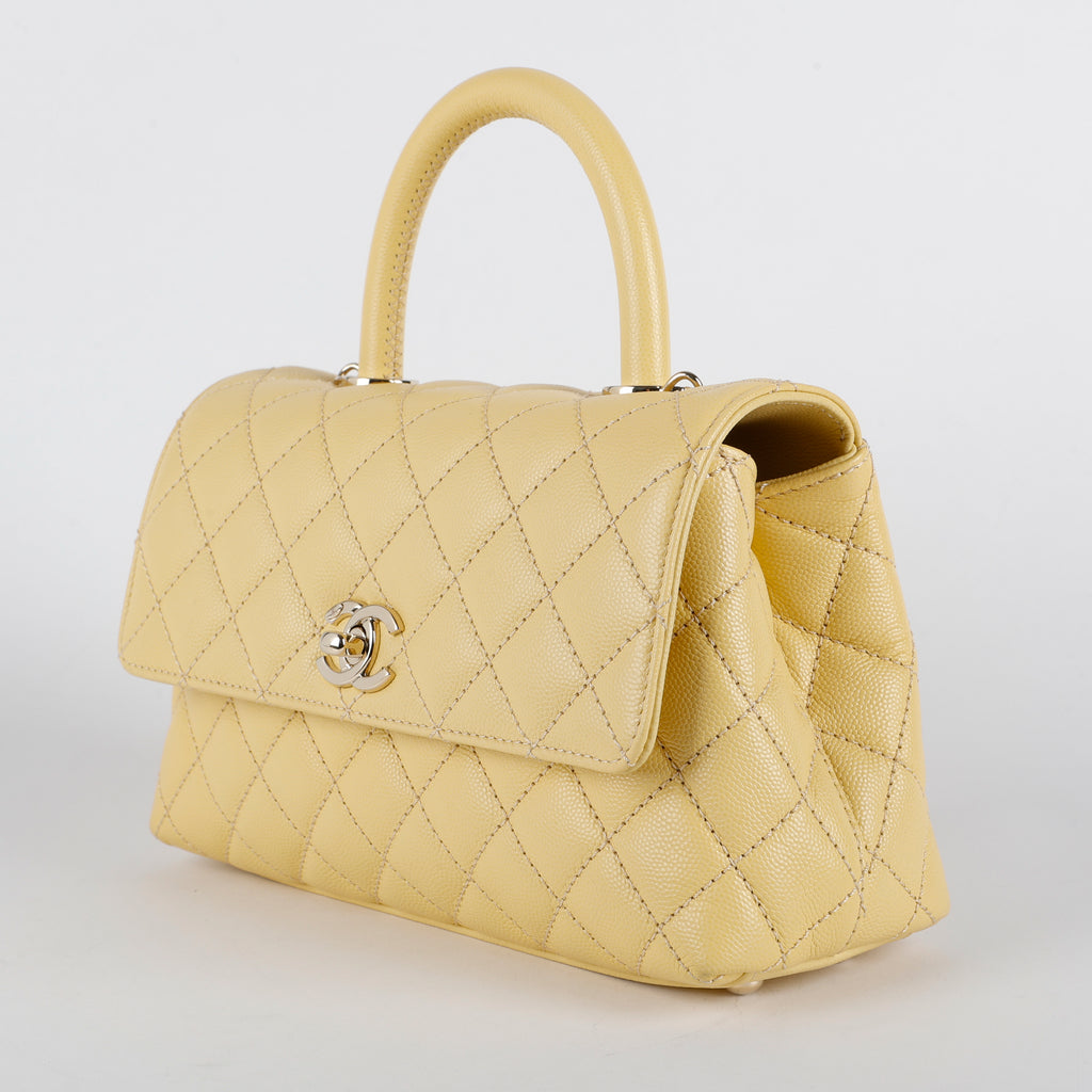 Small Coco Handle, Yellow Caviar