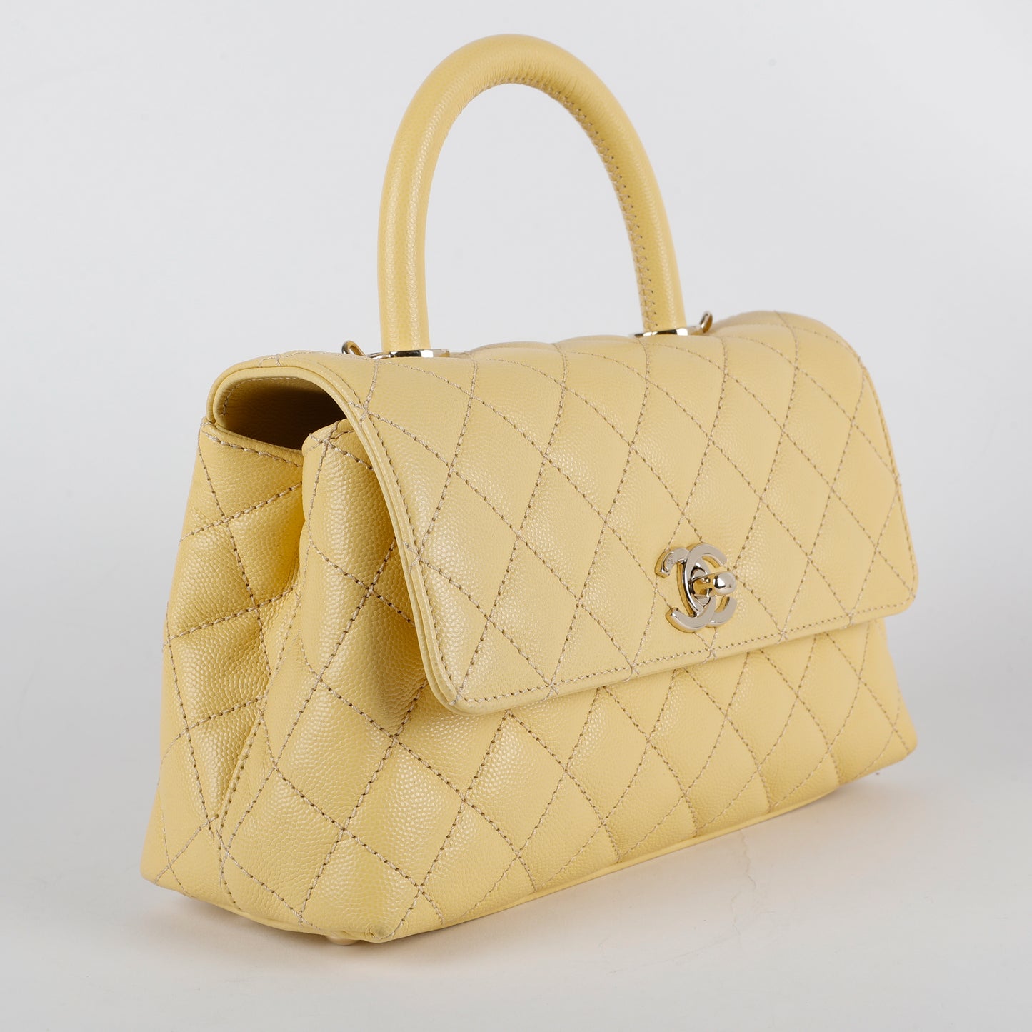 Small Coco Handle, Yellow Caviar