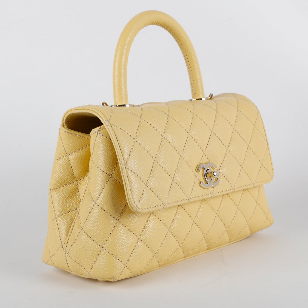 Small Coco Handle, Yellow Caviar