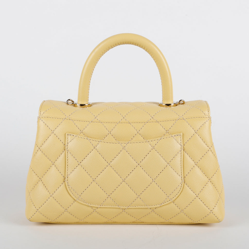 Small Coco Handle, Yellow Caviar