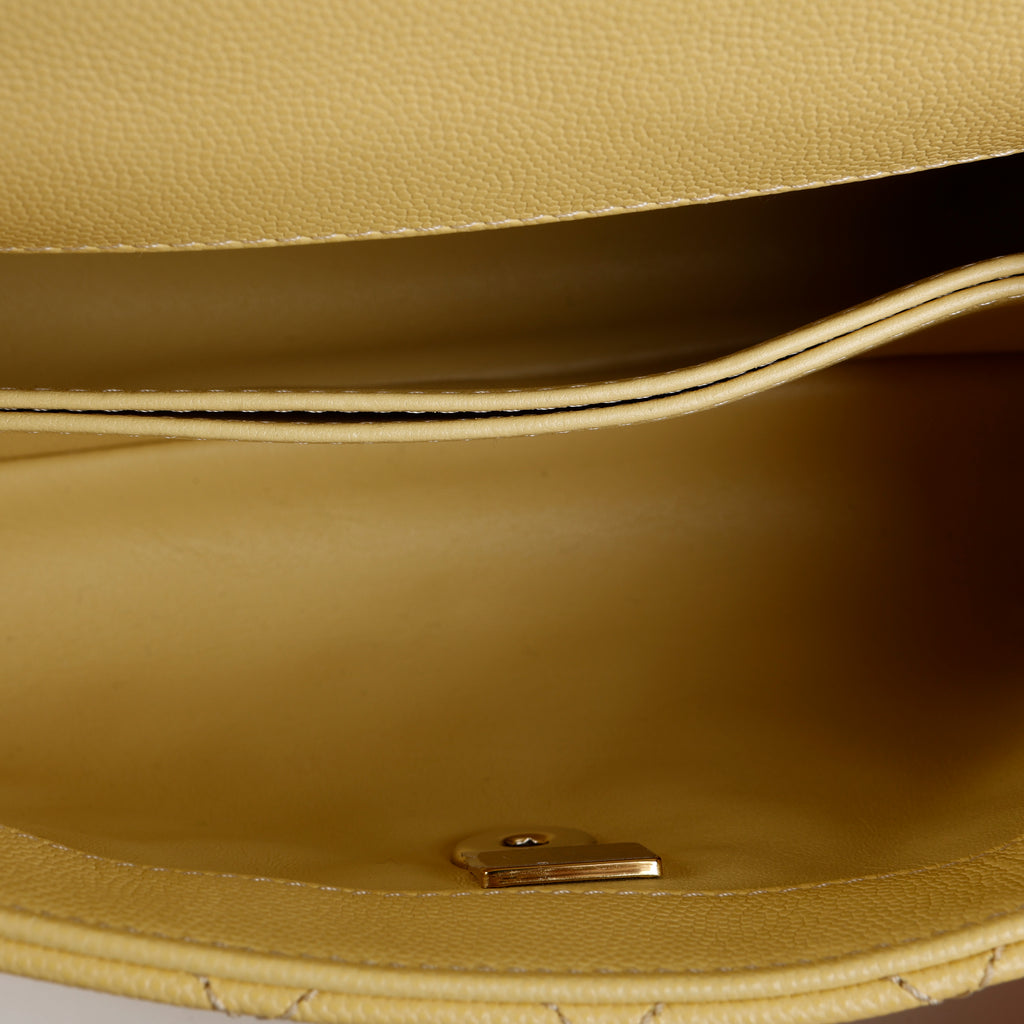 Small Coco Handle, Yellow Caviar