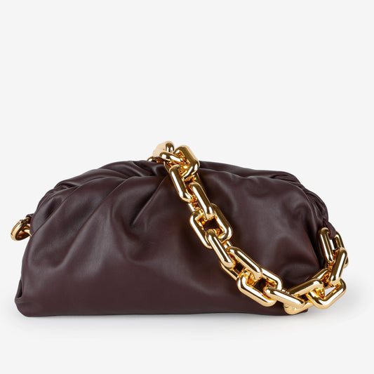 The Pouch Chain, Grape Calfskin
