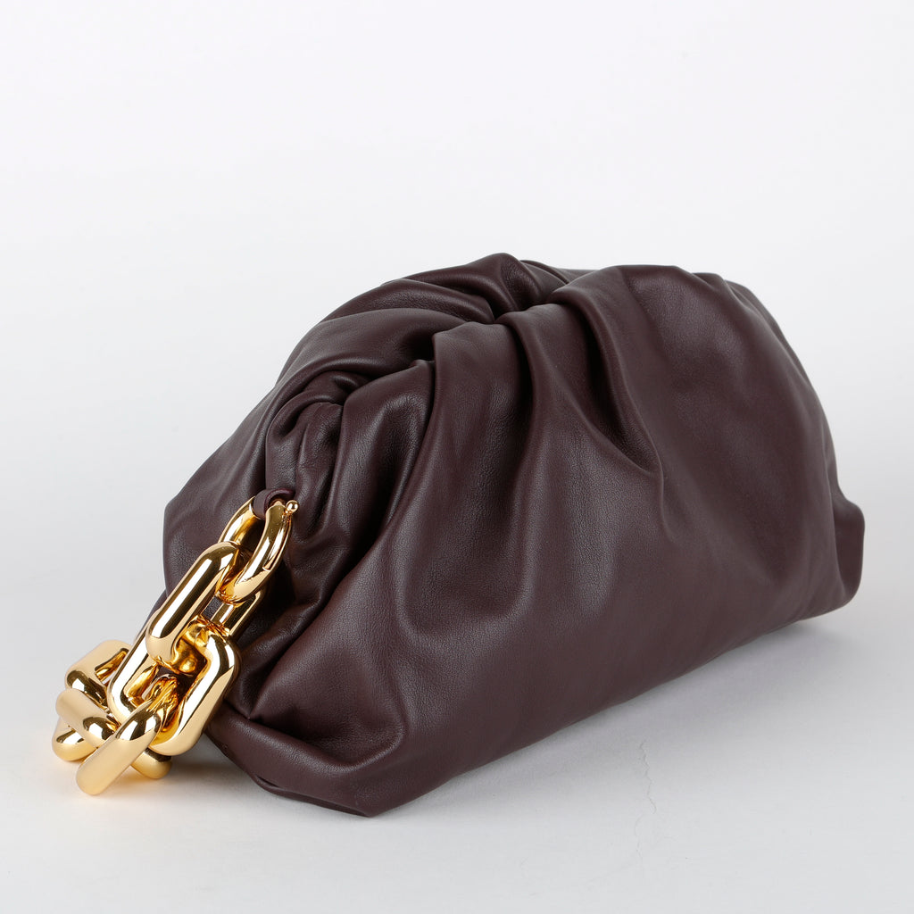 The Pouch Chain, Grape Calfskin
