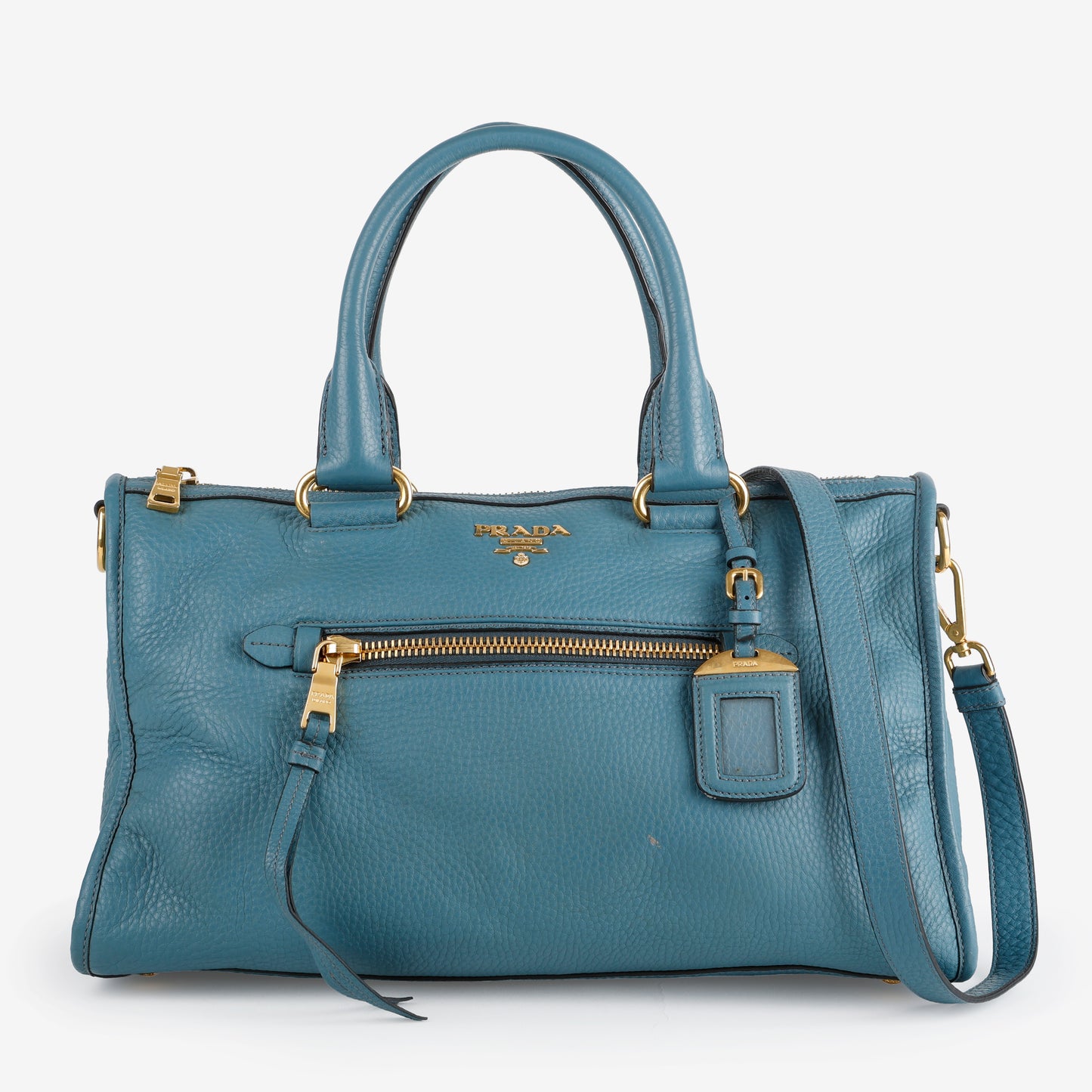 Medium Phenix 2-Way Tote, Blue Calfskin