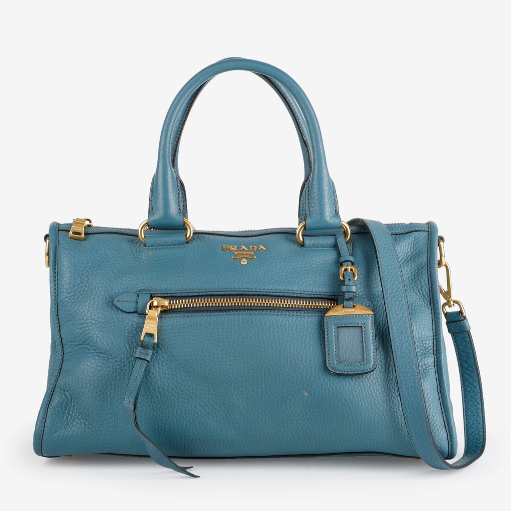 Medium Phenix 2-Way Tote, Blue Calfskin